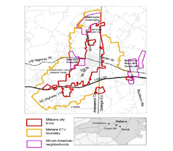 Mebane map