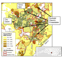 Southern Moore County map